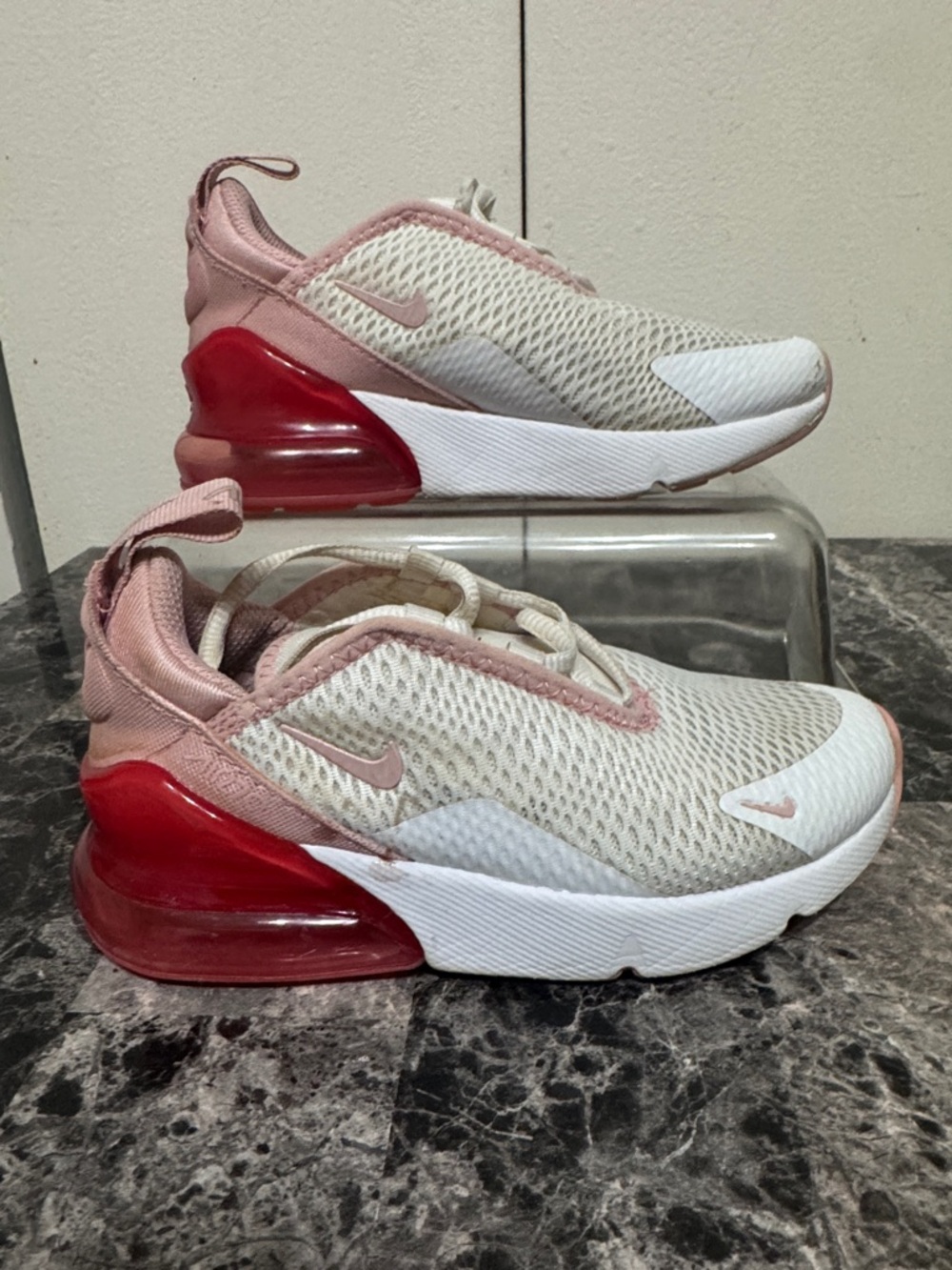 (GS) Nike Air Max 270 'Pink  White Foam Youth Size 11.5 C